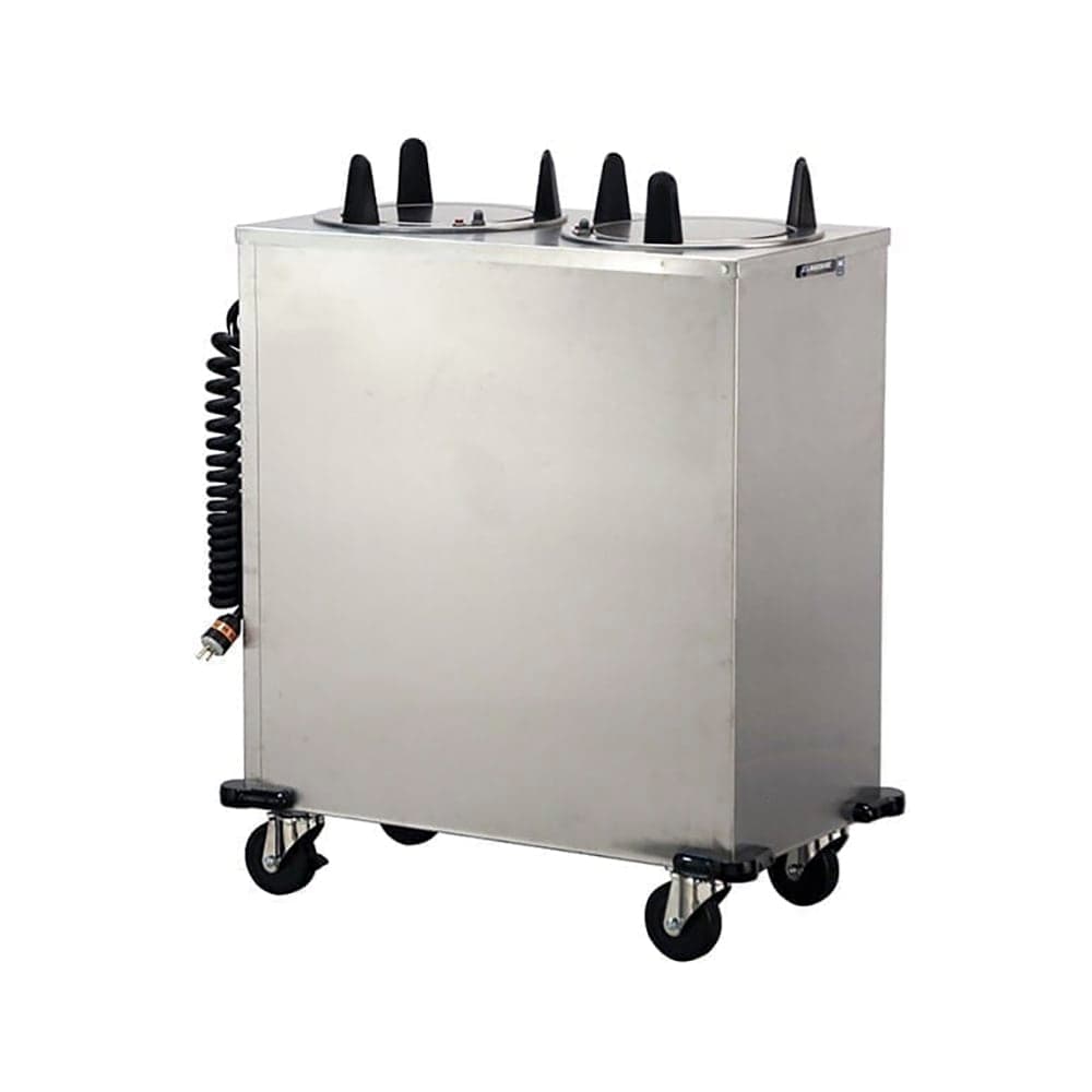 Lakeside 6205 32" Heated Mobile Dish Dispenser w/ (2) Columns - Stainless, 120v