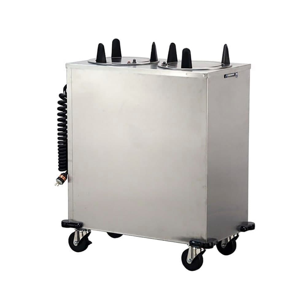 Lakeside 6206 32" Heated Mobile Dish Dispenser w/ (2) Columns - Stainless, 120v