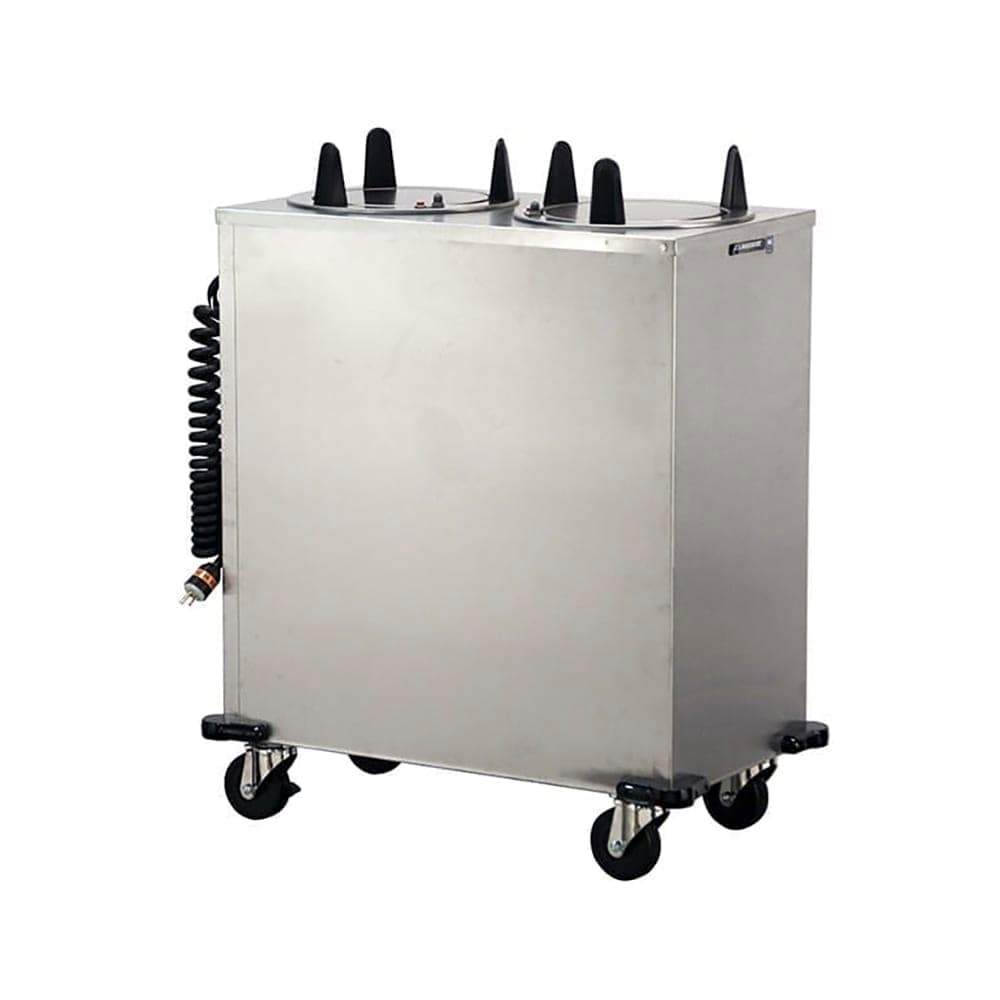 Lakeside 6207 32" Heated Mobile Dish Dispenser w/ (2) Columns - Stainless, 120v