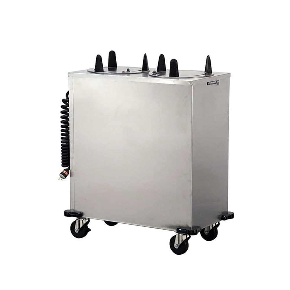 Lakeside 6208 32" Heated Mobile Dish Dispenser w/ (2) Columns - Stainless, 120v