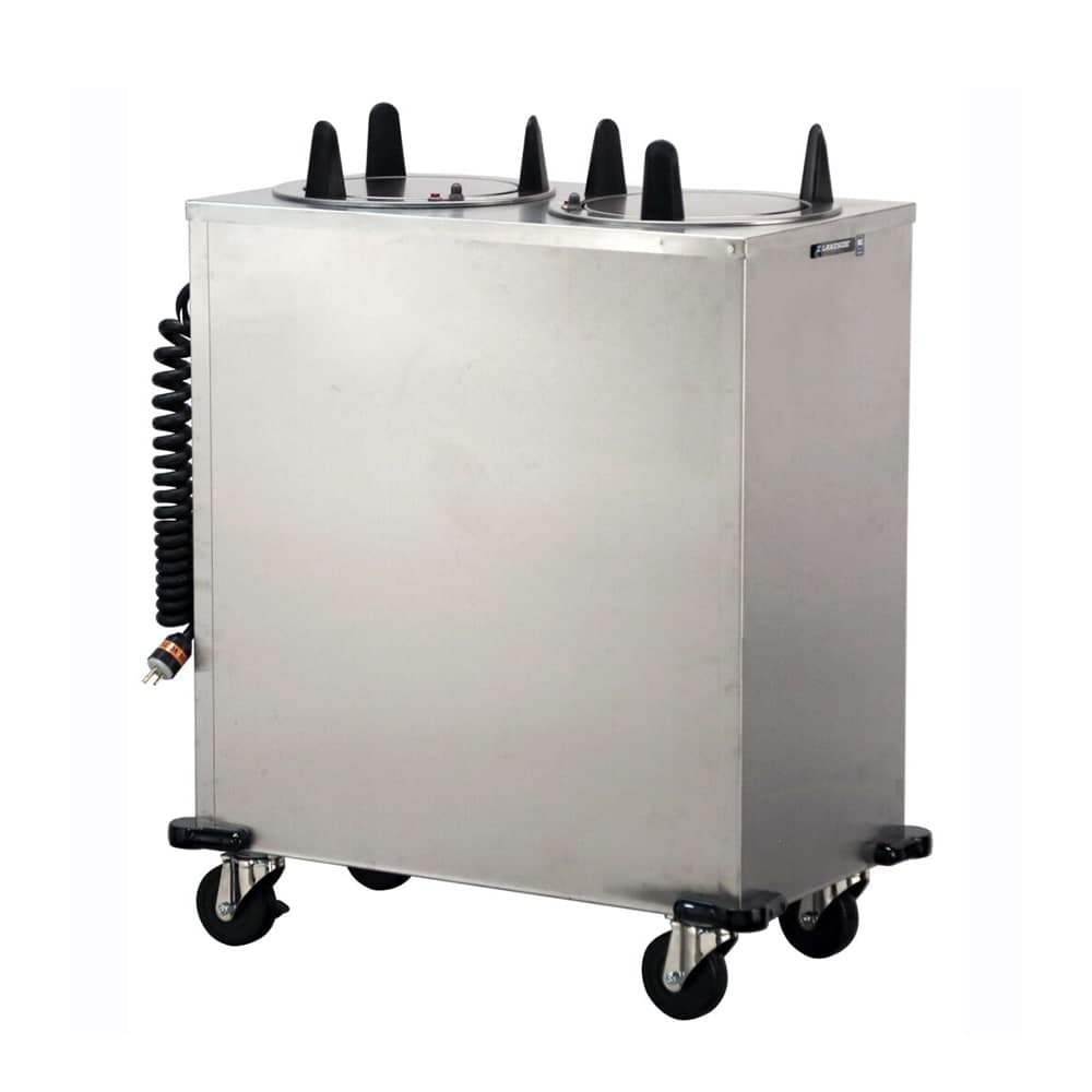 Lakeside 6210 32" Heated Mobile Dish Dispenser w/ (2) Columns - Stainless, 120v