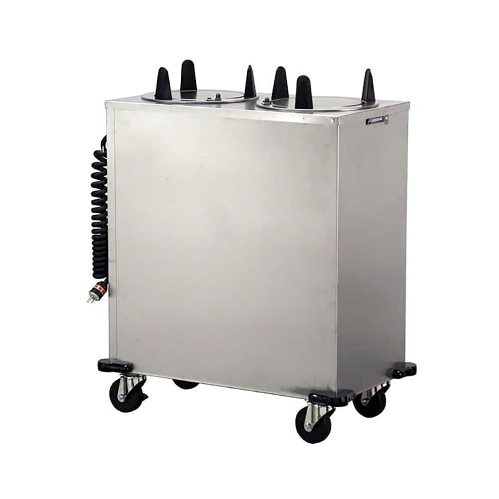 Lakeside 6211 36 1/2" Heated Mobile Dish Dispenser w/ (2) Columns - Stainless, 120v