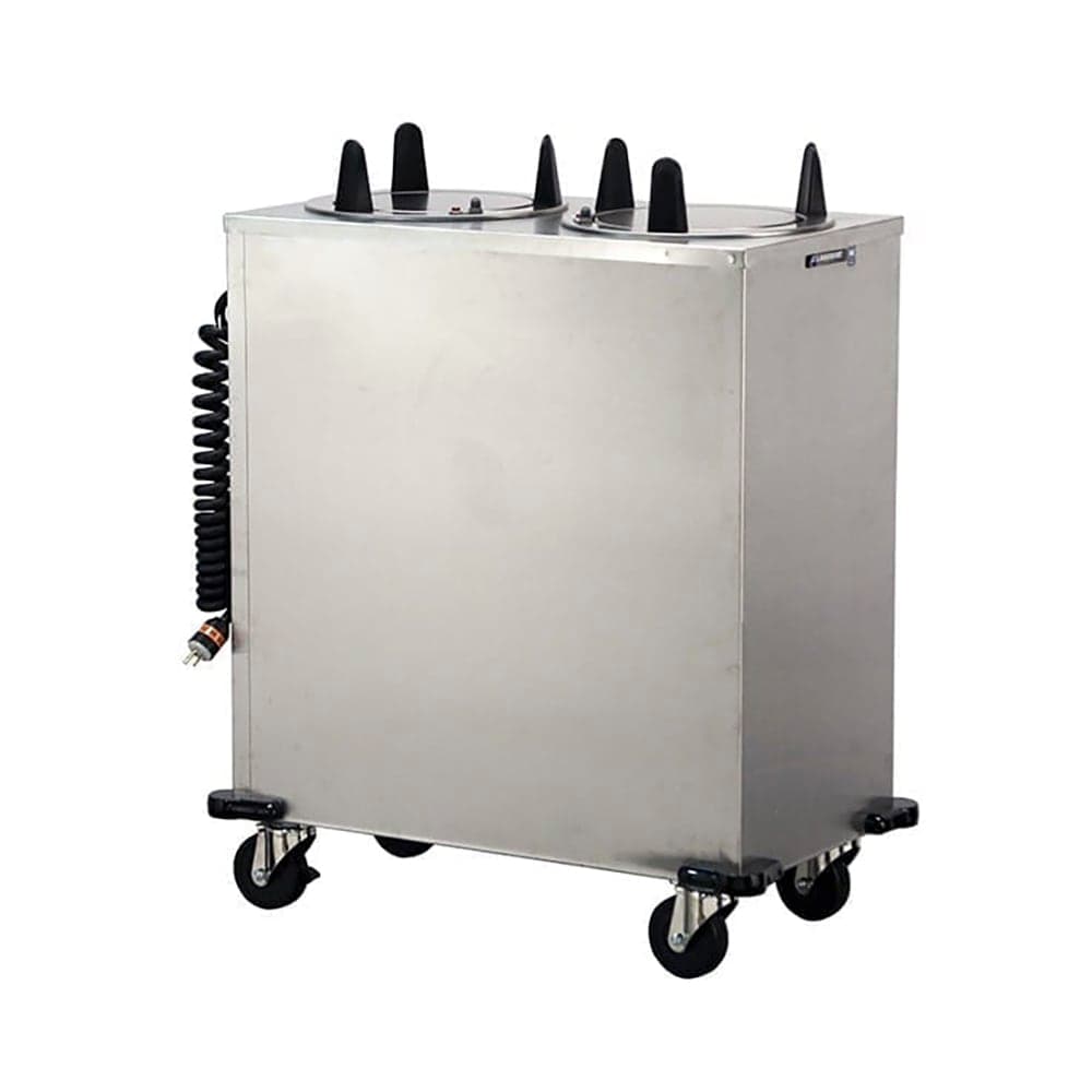 Lakeside 6211 36 1/2" Heated Mobile Dish Dispenser w/ (2) Columns - Stainless, 220v/1ph