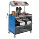 Lakeside 660 Food Cart w/ Overshelf, 49"L x 28 1/4"W x 72 1/4"H, Red thumbnail 2