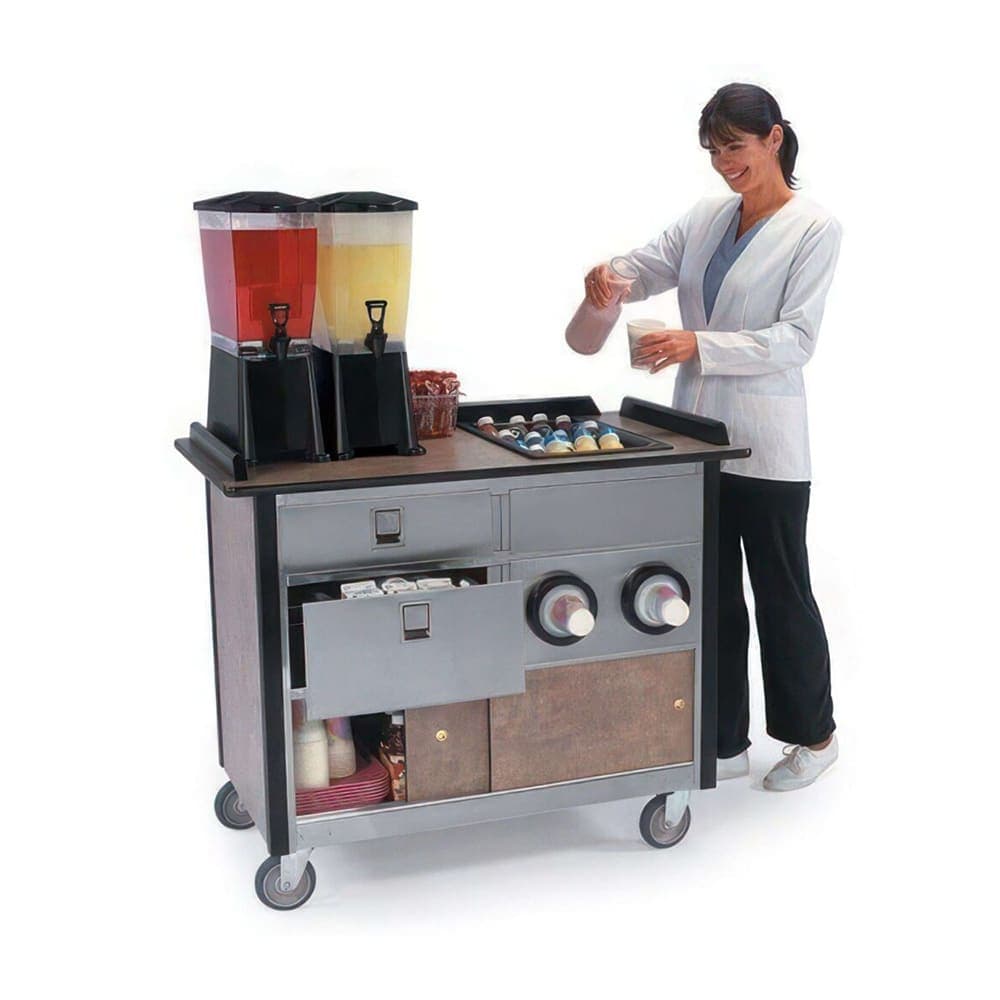 Lakeside 690-10 HRMAP Food Cart w/ Drawers, 44 1/2"L x 24 1/2"W x 37 3/4"H, Hard Rock Maple