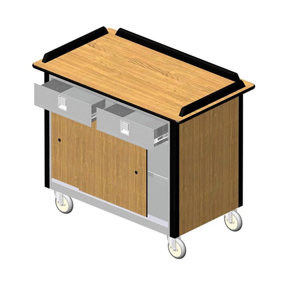 Lakeside 690-20 BLK Food Cart w/ Drawers, 44 1/2"L x 26"W x 37 3/4"H, Black