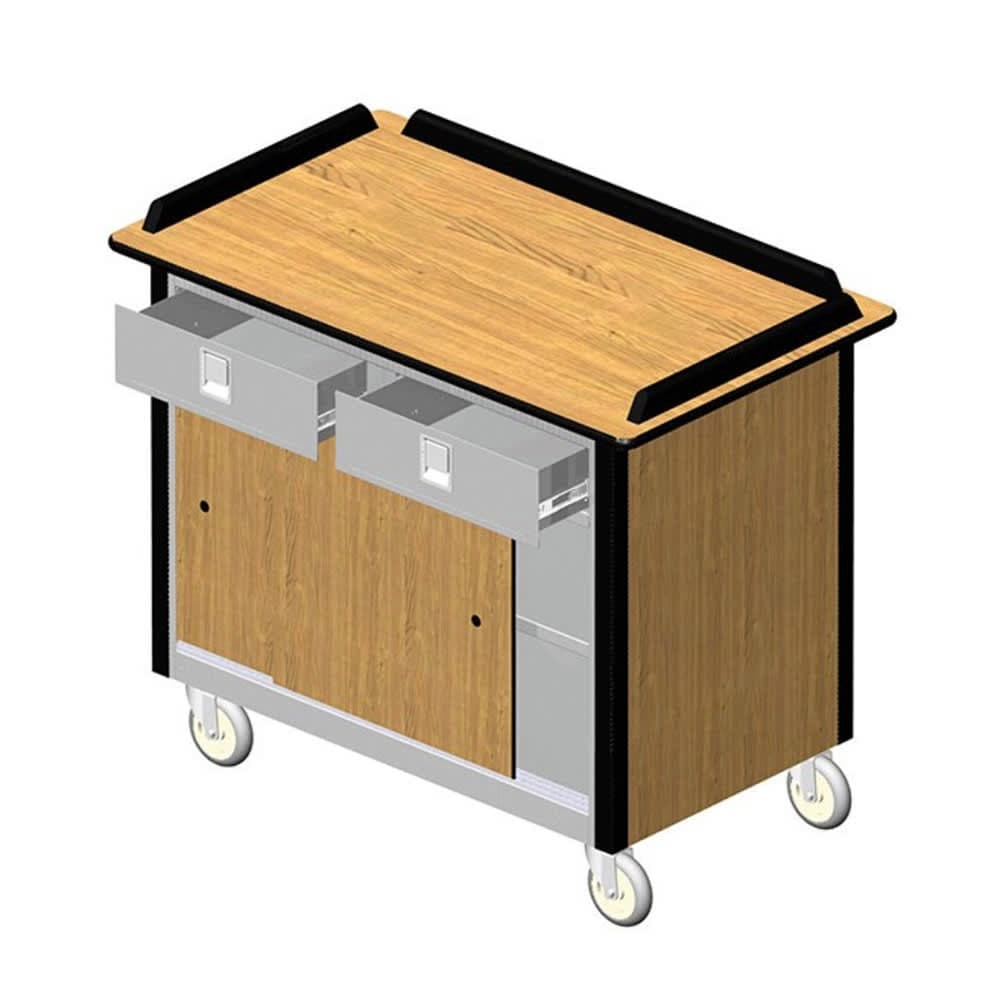 Lakeside 690-20 GRSAN Food Cart w/ Drawers, 44 1/2"L x 24 1/2"W x 37 3/4"H, Gray