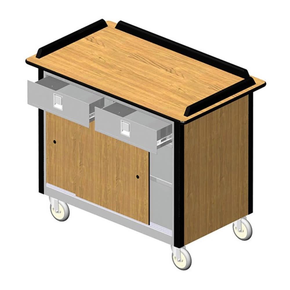 Lakeside 690-20 HRMAP Food Cart w/ Drawers, 44 1/2"L x 24 1/2"W x 37 3/4"H, Hard Rock Maple