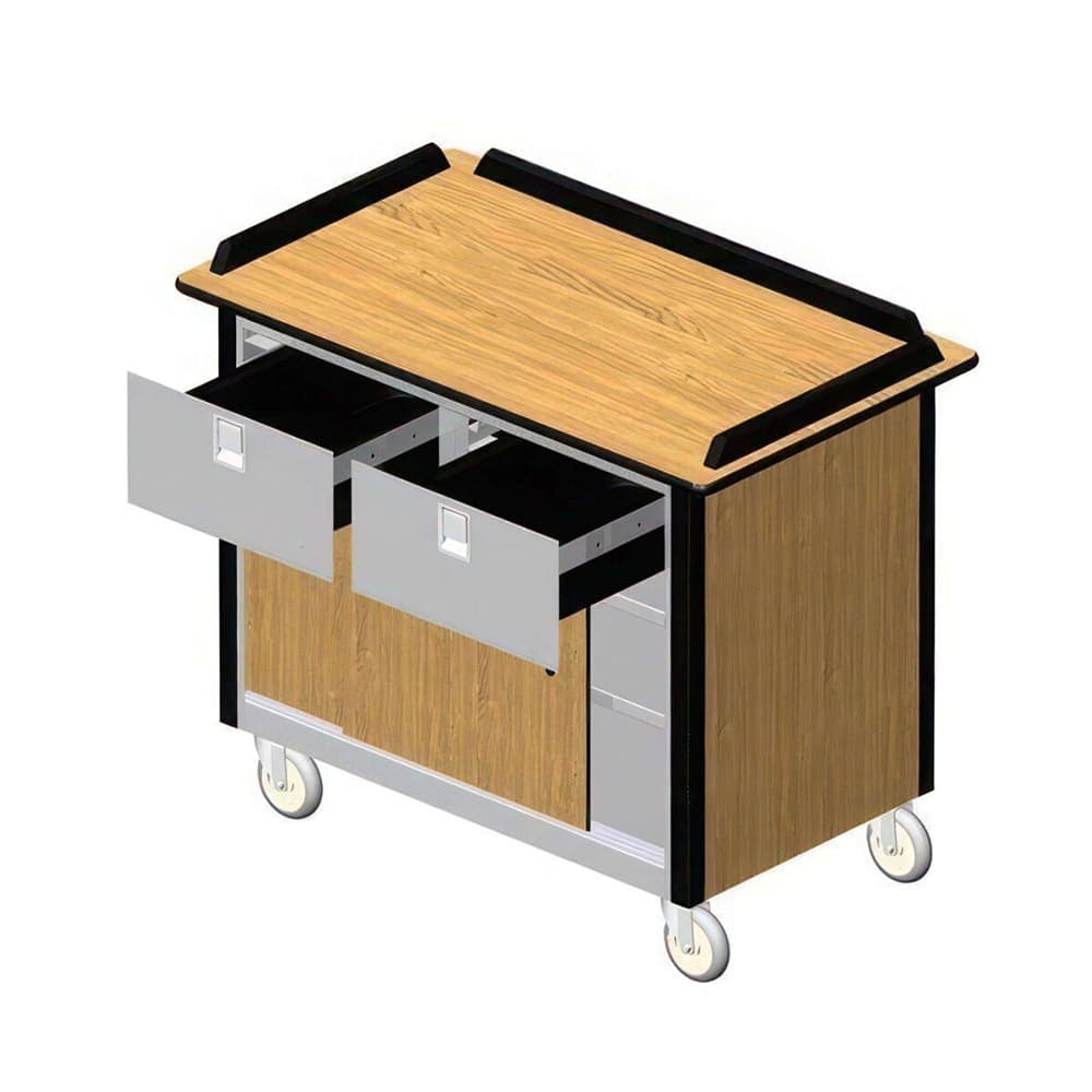 Lakeside 690-40 VCHER Food Cart w/ Drawers, 44 1/2"L x 24 1/2"W x 37 3/4"H, Victorian Cherry