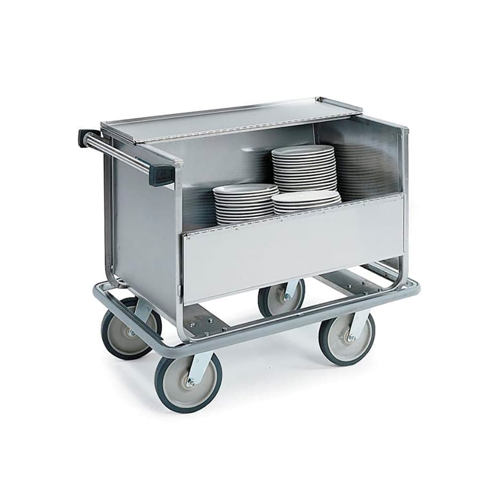 Lakeside 705 21" Mobile Dish Caddy w/ (1) Shelf, Stainless