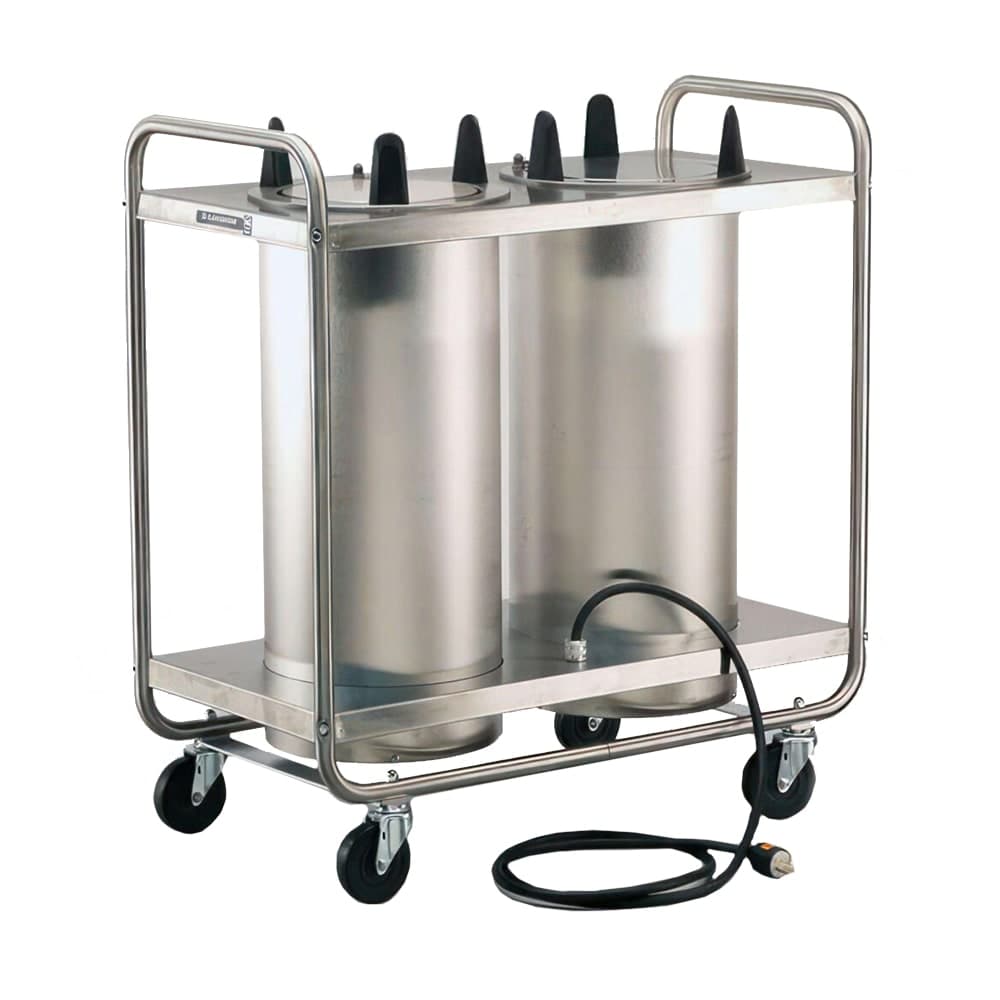 Lakeside 8210 31" Heated Mobile Dish Dispenser w/ (2) Columns - Stainless, 208v/1ph