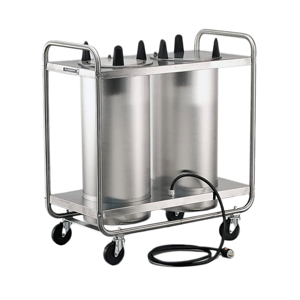Lakeside 8211 35 1/2" Heated Mobile Dish Dispenser w/ (2) Columns - Stainless, 240v/1ph
