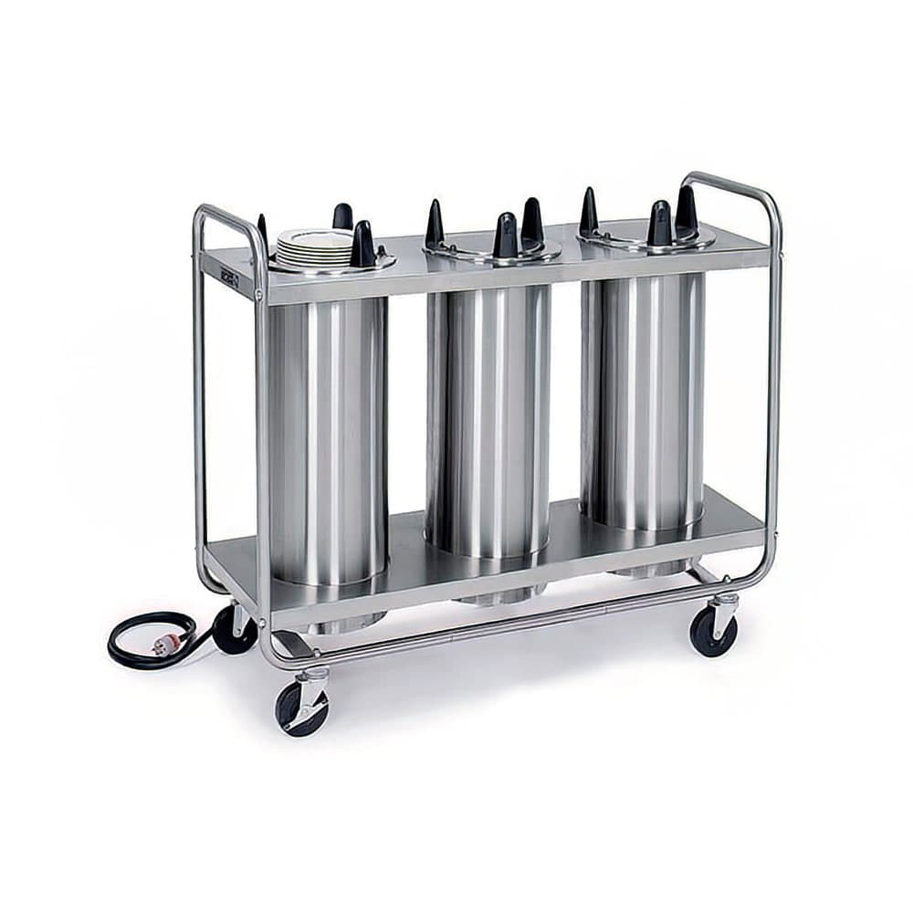 Lakeside 8305 52 1/2" Heated Mobile Dish Dispenser w/ (3) Columns - Stainless, 240v/1ph