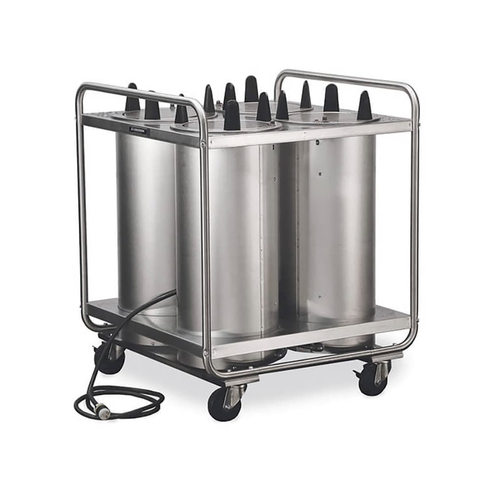 Lakeside 8405 31" Heated Mobile Dish Dispenser w/ (4) Columns - Stainless, 120v