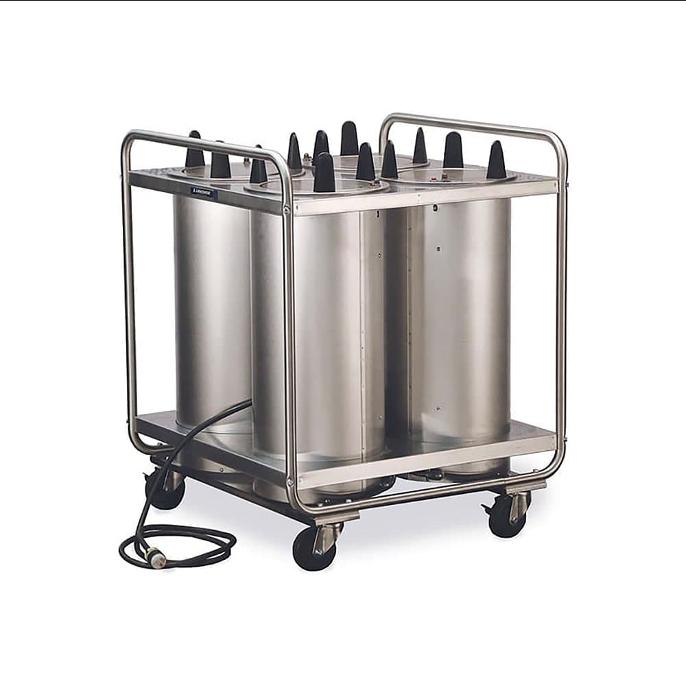 Lakeside 8407 31" Heated Mobile Dish Dispenser w/ (4) Columns - Stainless, 120v