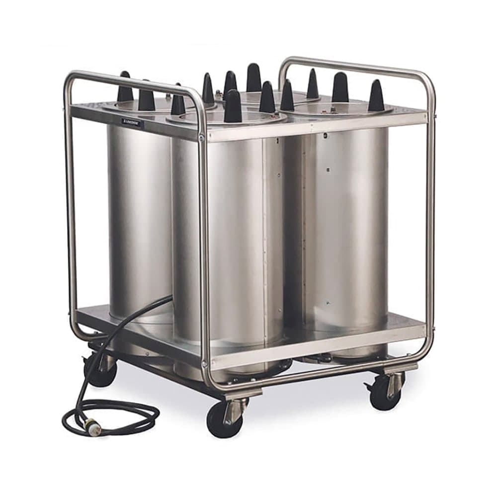 Lakeside 8408 31" Heated Mobile Dish Dispenser w/ (4) Columns - Stainless, 120v