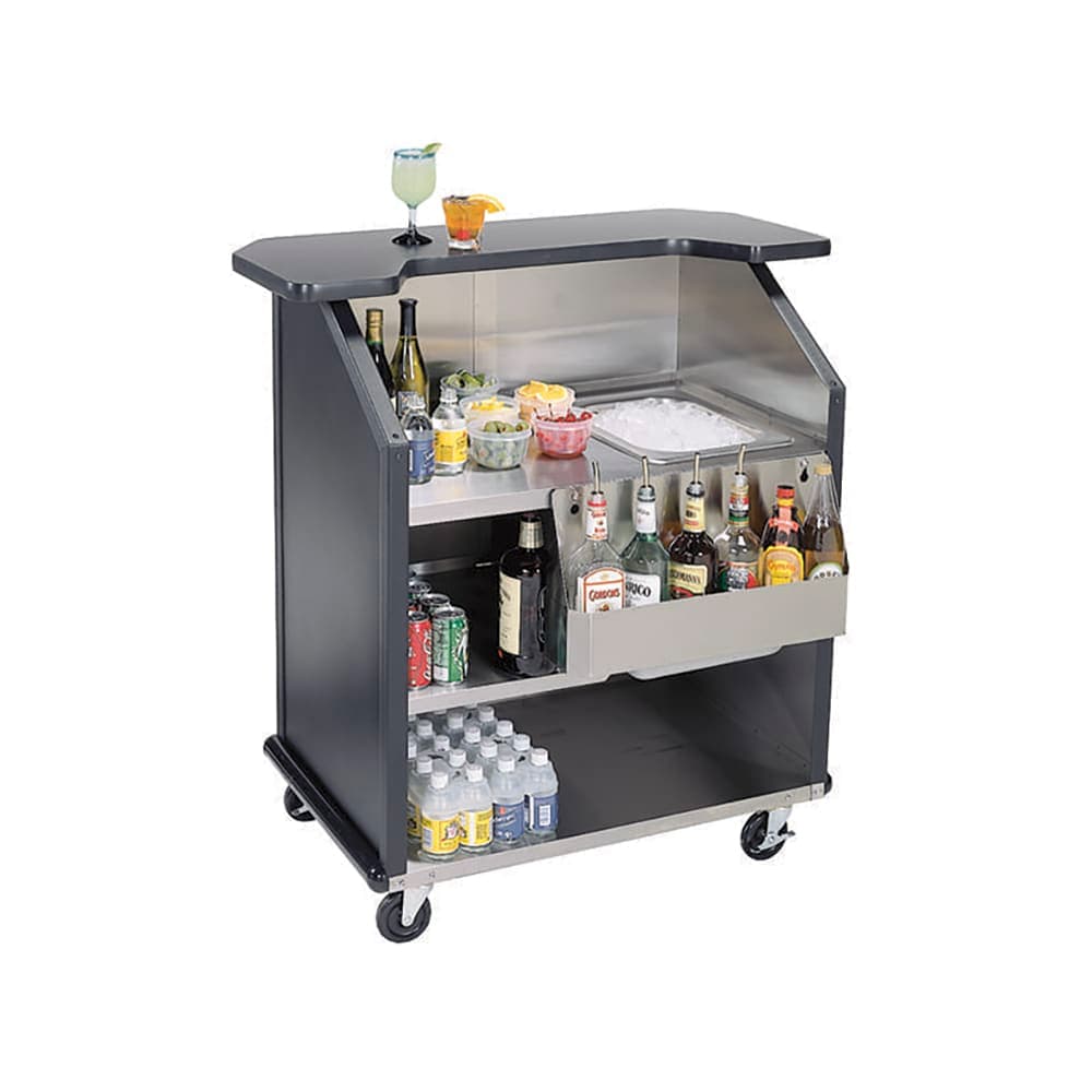 Lakeside 884 HRMAP 43" Portable Bar w/ 40 lb Ice Bin & Speed Rail, Hard Rock Maple