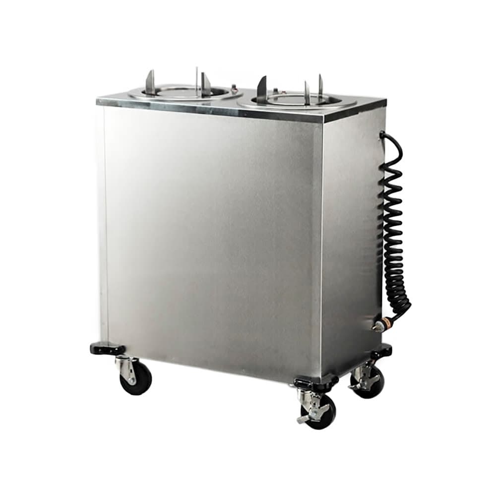 Lakeside 917 30 5/8" Heated Mobile Dish Dispenser w/ (2) Columns - Stainless, 120v