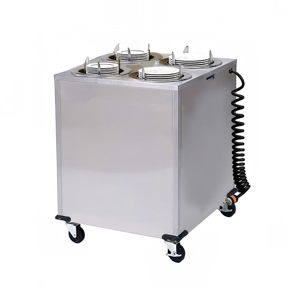 Lakeside 919 30 5/8" Heated Mobile Dish Dispenser w/ (4) Columns - Stainless, 120v