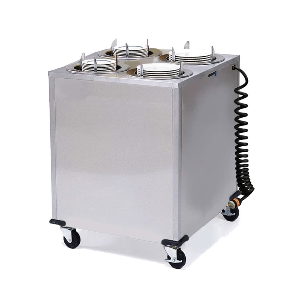Lakeside 919 30 5/8" Heated Mobile Dish Dispenser w/ (4) Columns - Stainless, 220v/1ph