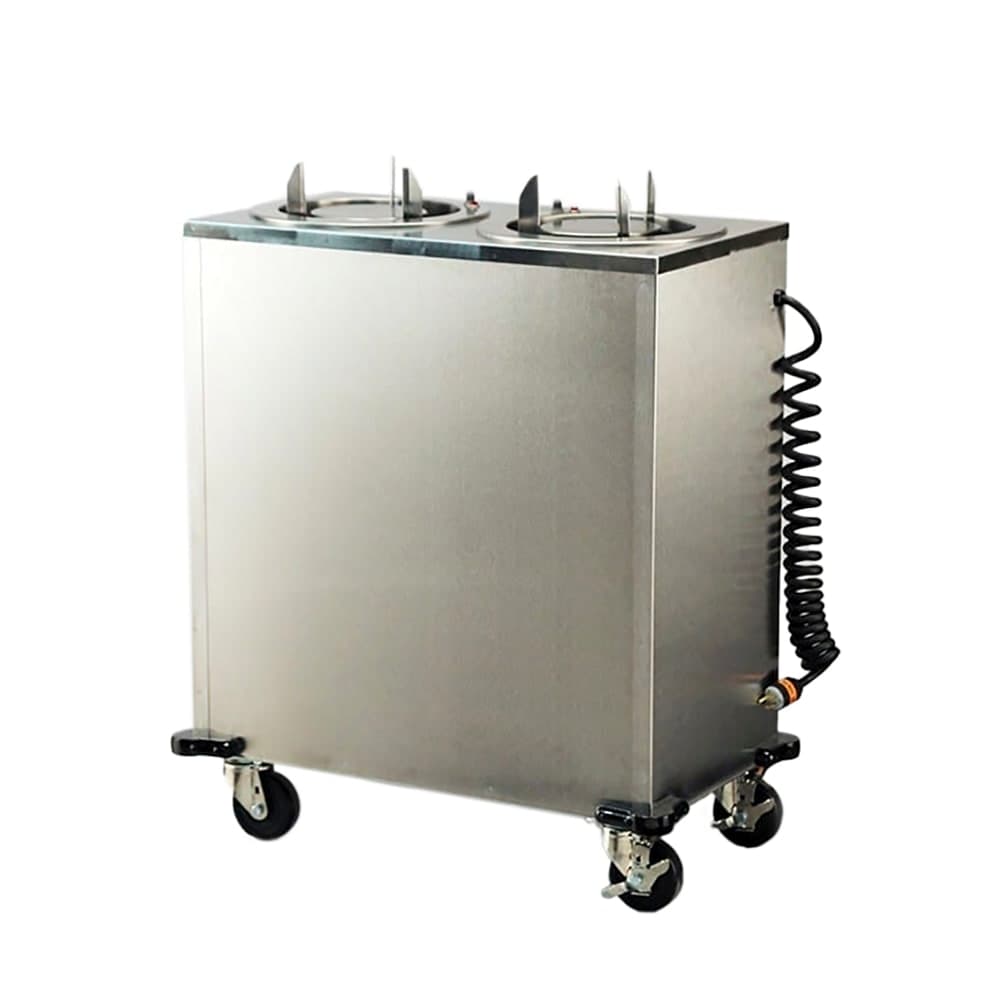 Lakeside 927 30 5/8" Heated Mobile Dish Dispenser w/ (2) Columns - Stainless, 120v