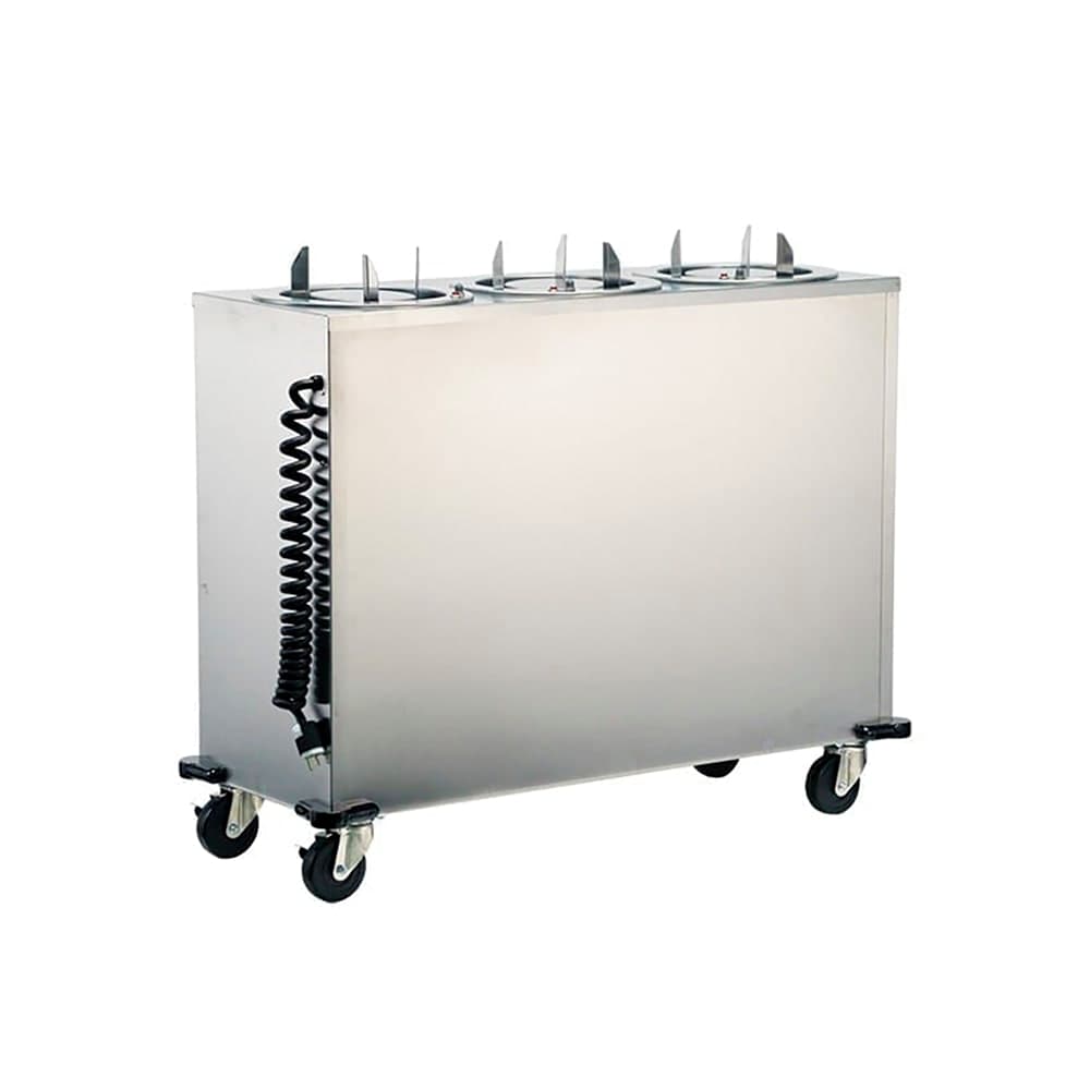 Lakeside 955 45" Heated Mobile Dish Dispenser w/ (3) Columns - Stainless, 120v