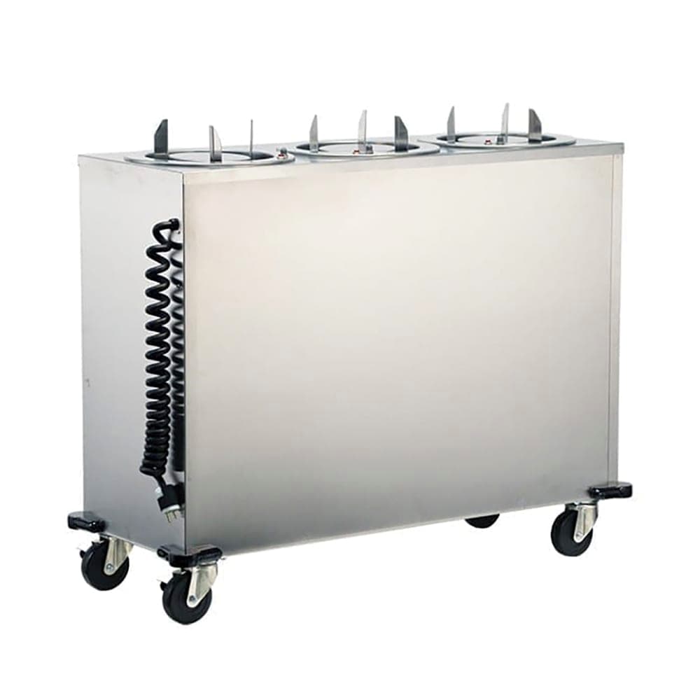 Lakeside 965 45" Heated Mobile Dish Dispenser w/ (3) Columns - Stainless, 220v/1ph