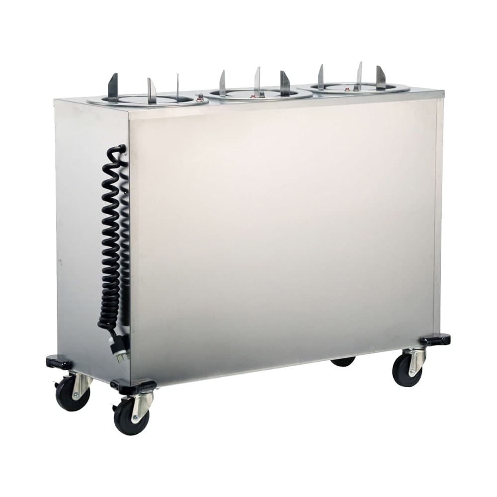 Lakeside 975 51 13/16" Heated Mobile Dish Dispenser w/ (3) Columns - Stainless, 120v