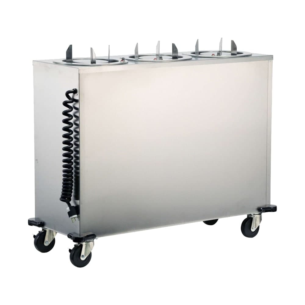 Lakeside 975 51 13/16" Heated Mobile Dish Dispenser w/ (3) Columns - Stainless, 208v/1ph