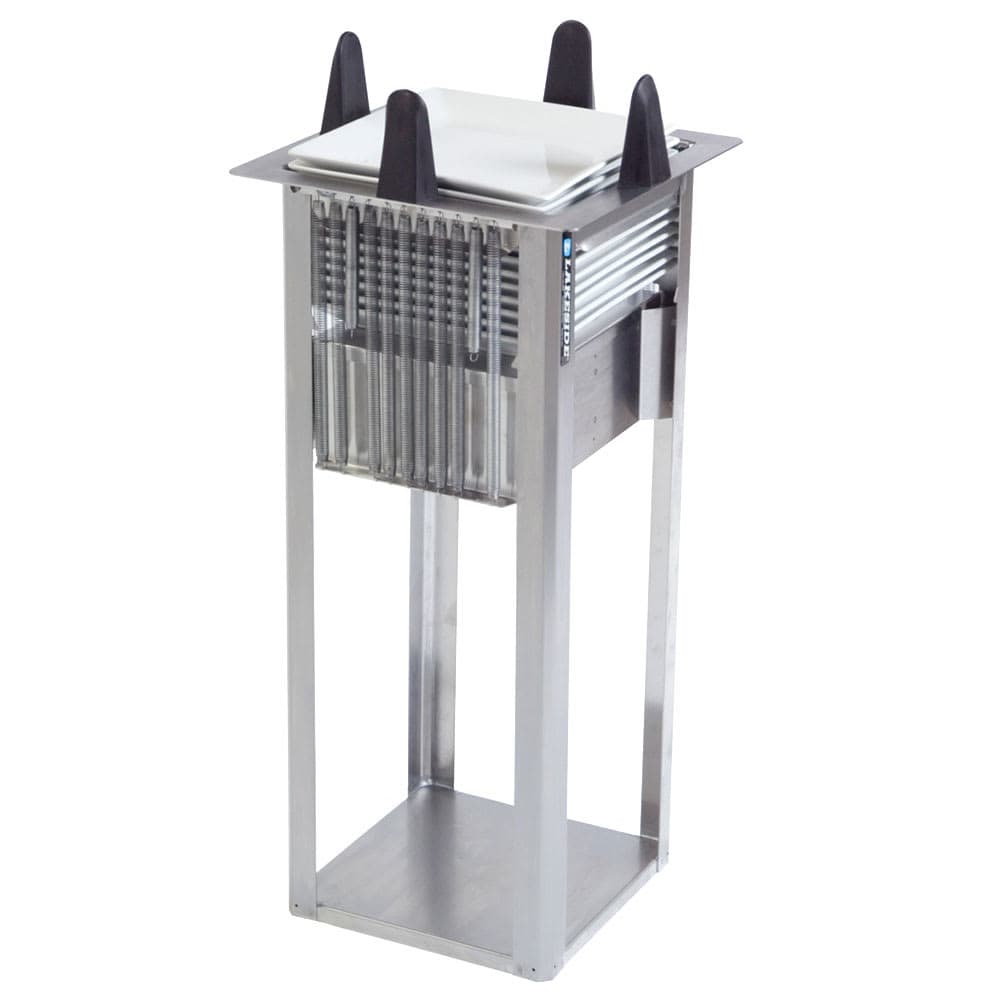 Lakeside S4010 13 1/2" Drop In Dish Dispenser for Square Plates, Stainless