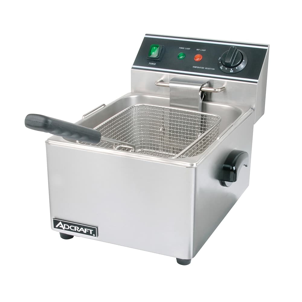 Adcraft DF-6L Countertop Electric Fryer - (1) 15lb Vat, 120v/1ph