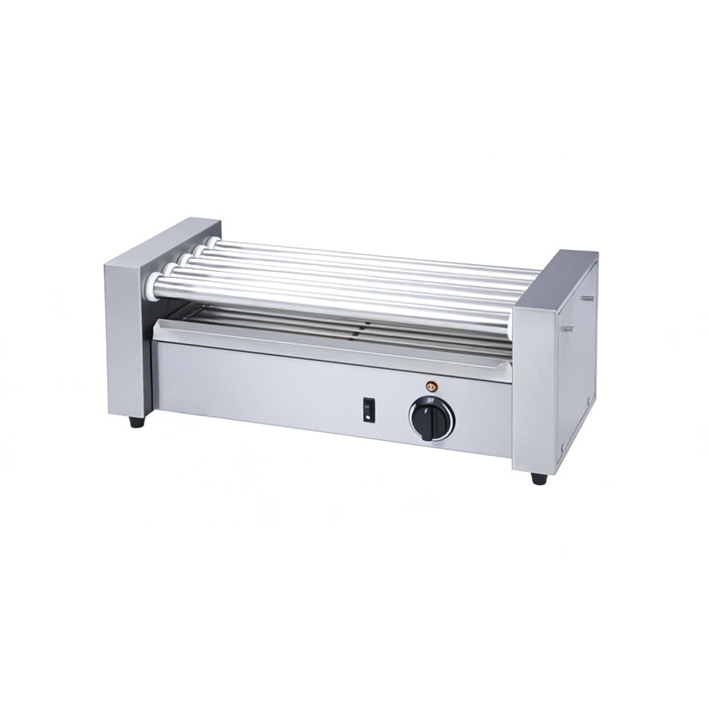 MoTak HDRG1 12 Hot Dog Roller Grill w/ Manual Controls - Flat Top, 120v