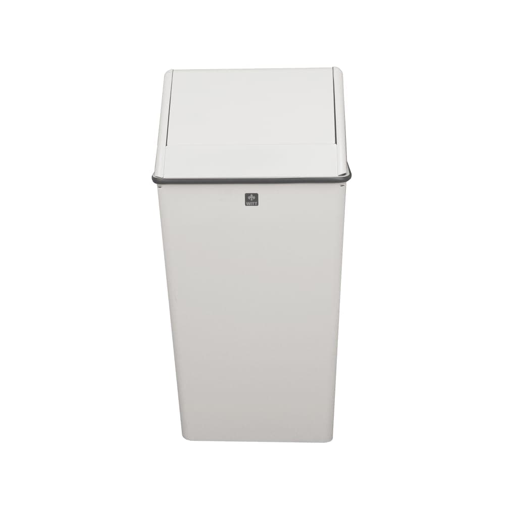Witt 13 gal Indoor Decorative Trash Can - Metal, White (1311HTWH)
