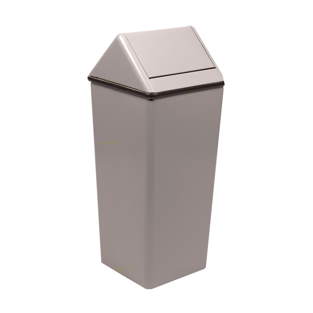 Witt 21 gal Indoor Decorative Trash Can - Metal, Slate (1411HTSL)