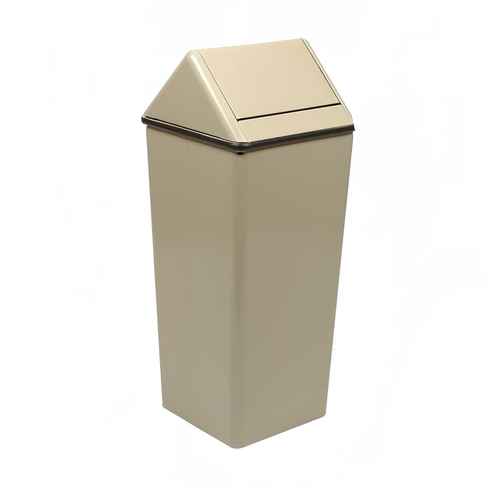 Witt 36 gal Indoor Decorative Trash Can - Metal, Almond (1511HTAL)