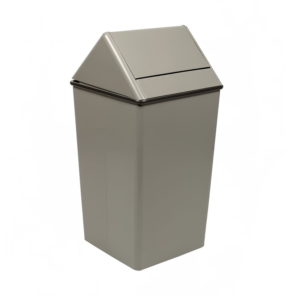 Witt 36 gal Indoor Decorative Trash Can - Metal, Slate (1511HTSL)