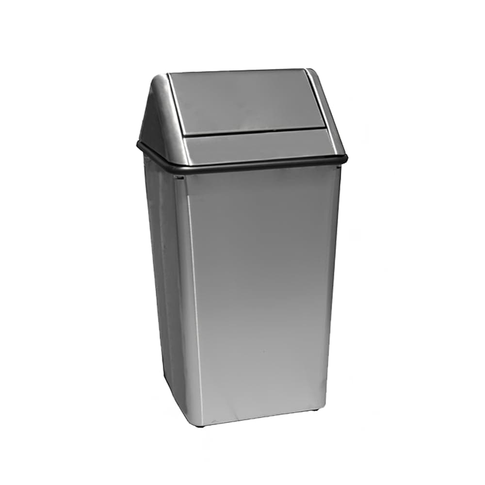 Witt 36 gal Indoor Decorative Trash Can - Metal, Stainless Steel (1511HTSS)
