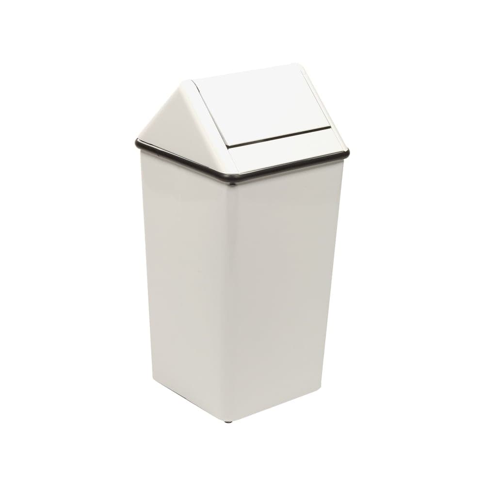Witt 36 gal Indoor Decorative Trash Can - Metal, White (1511HTWH)