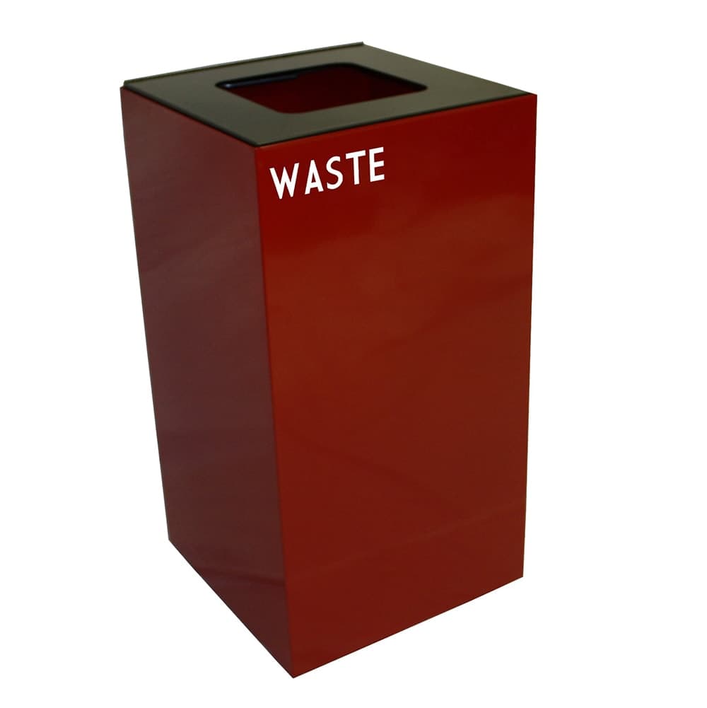 Witt 28 gal Indoor Decorative Trash Can - Metal, Scarlet (28GC03-SC)