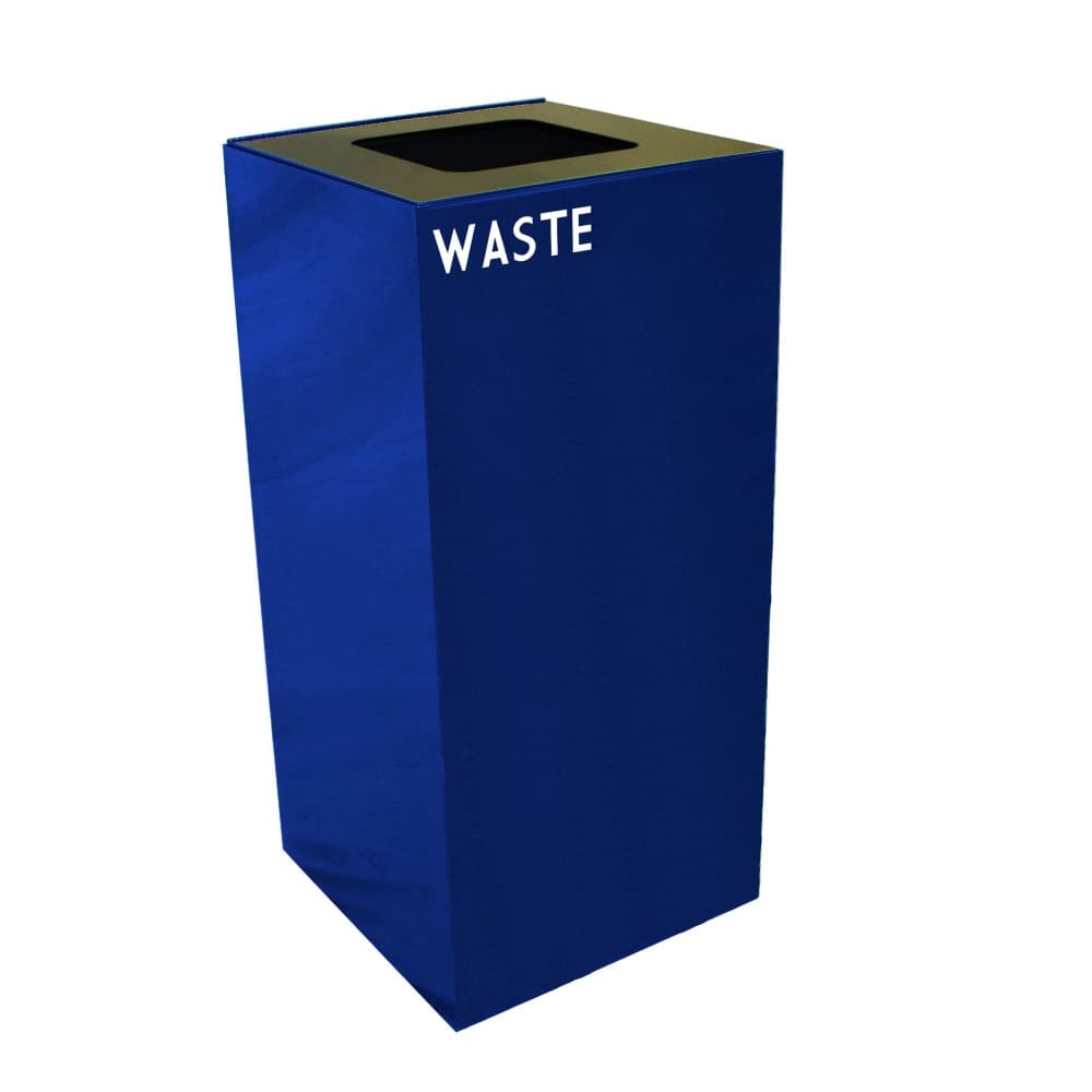 Witt 32 gal Indoor Decorative Trash Can - Metal, Blue (32GC03-BL)