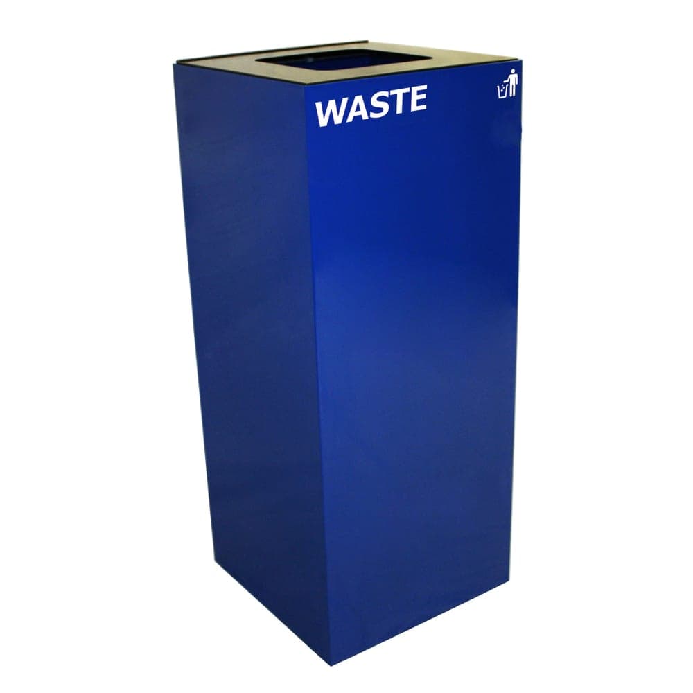 Witt 36 gal Indoor Decorative Trash Can - Metal, Blue (36GC03-BL)