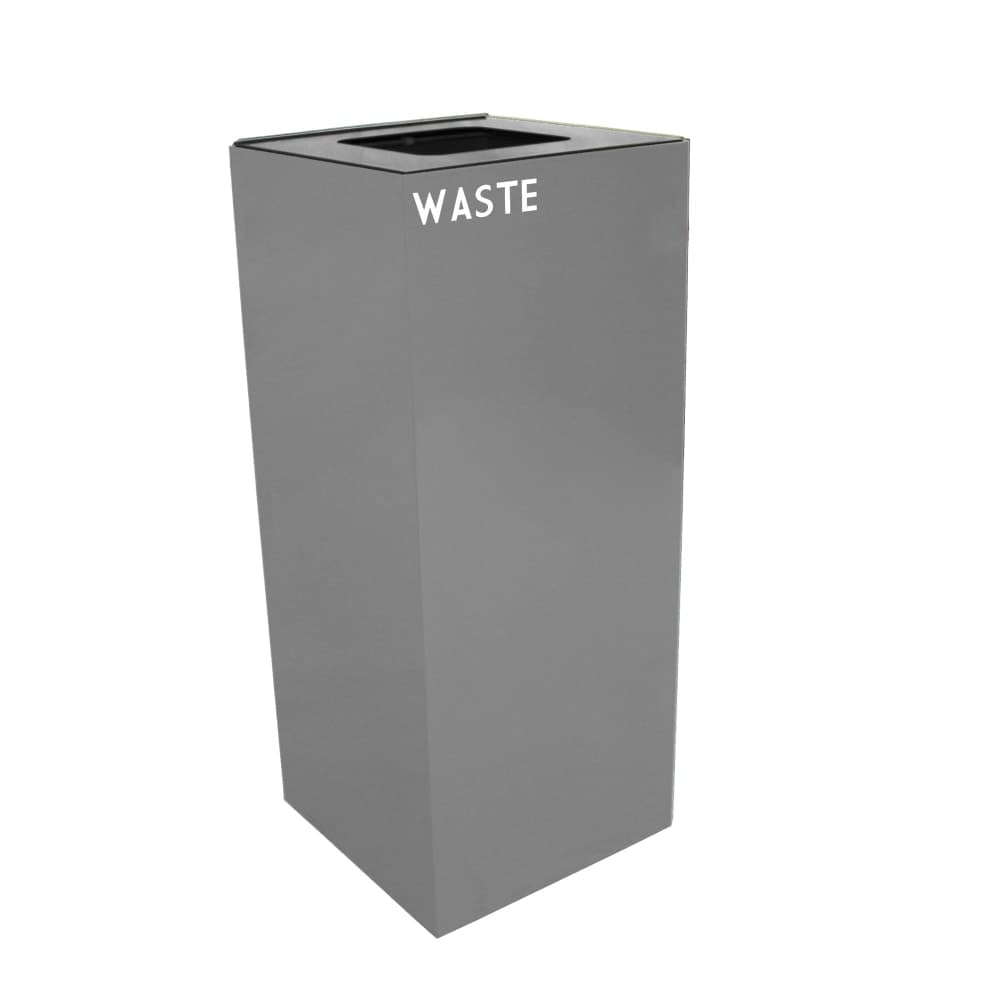 Witt 36 gal Indoor Decorative Trash Can - Metal, Slate (36GC03-SL)