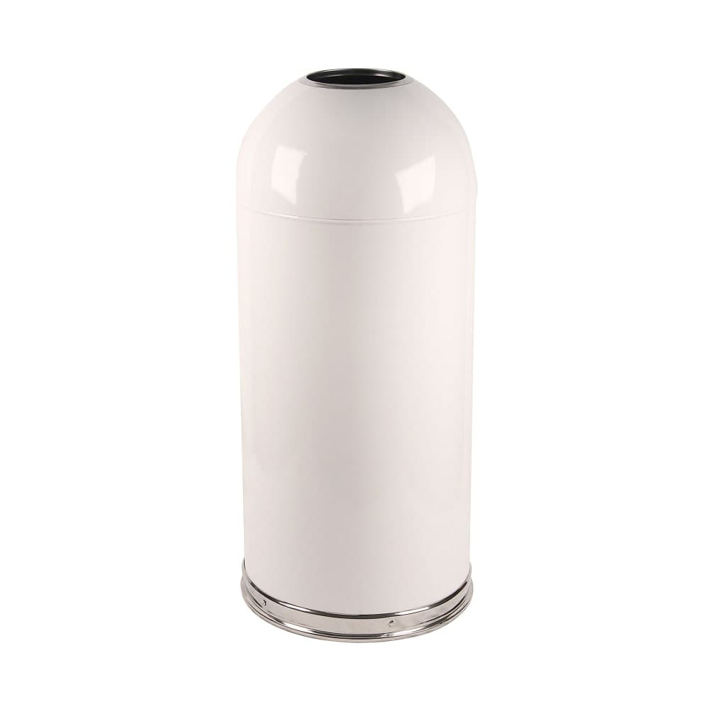 Witt 15 gal Indoor Decorative Trash Can - Metal, White (415DTWH)