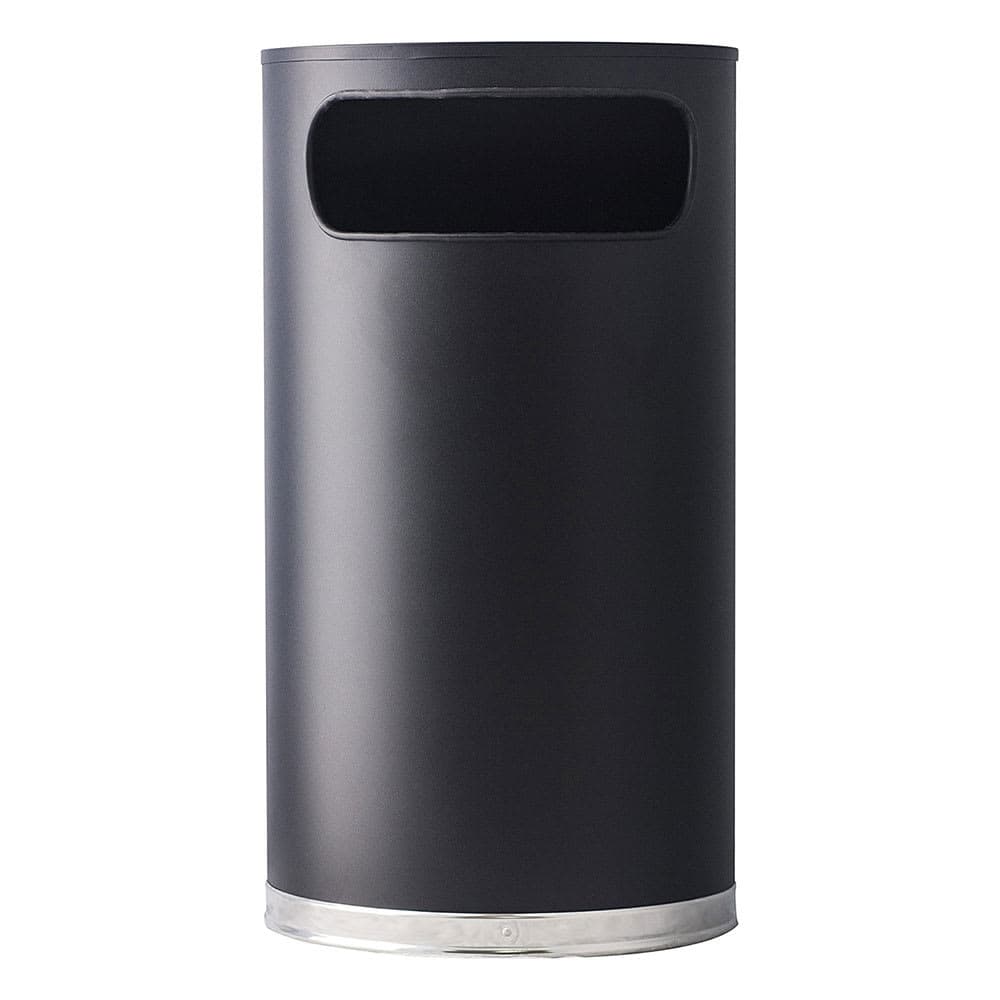Witt 9 gal Indoor Decorative Trash Can - Metal, Black (9HR-BK)