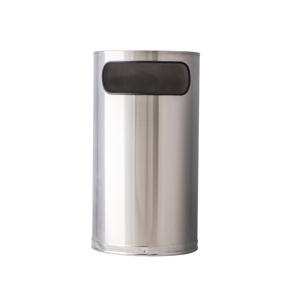 Witt 9 gal Indoor Decorative Trash Can - Metal, Stainless Steel (9HR-SS)