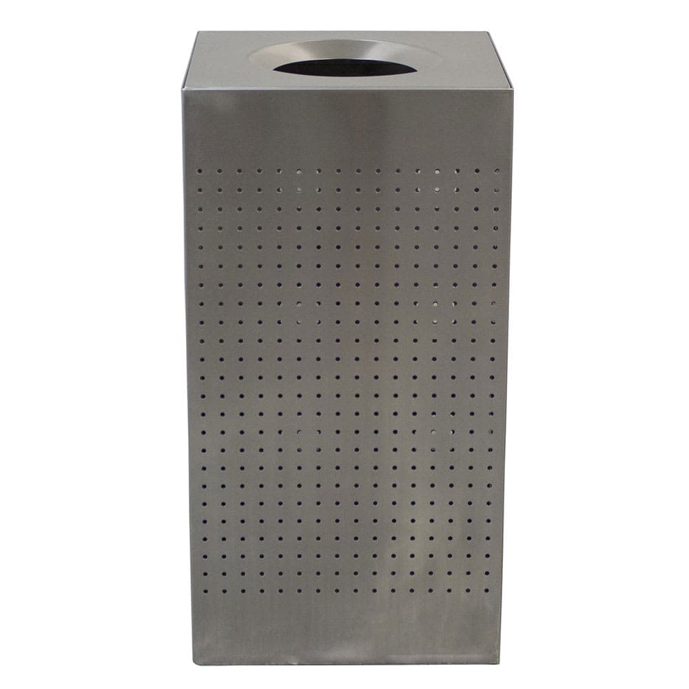Witt 25 gal Indoor Decorative Trash Can - Metal, Brushed Stainless (CL25-SS)