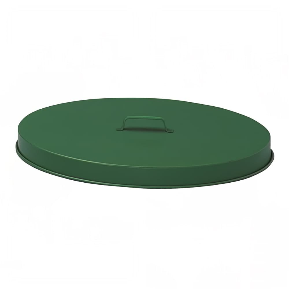 Witt Round Flat Trash Can Lid - Metal, Green (FT255P)