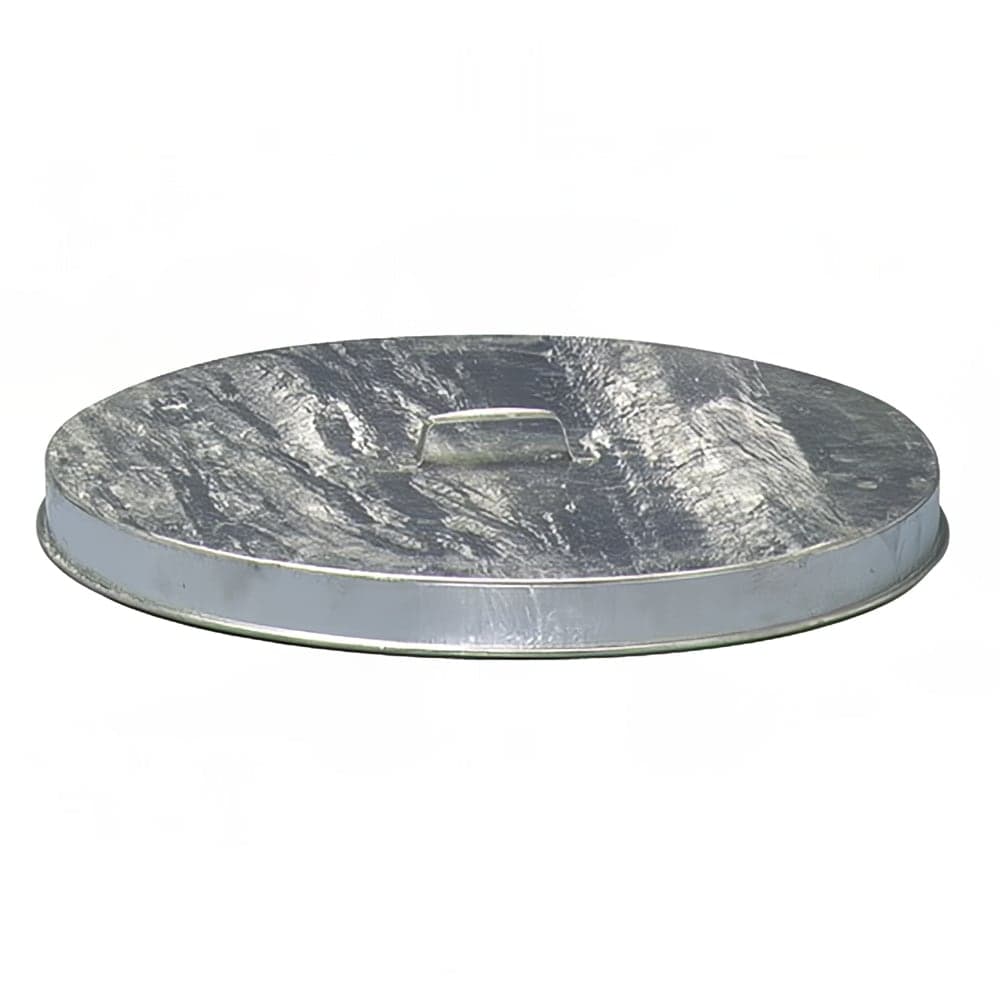 Witt Round Flat Trash Can Lid - Metal, Galvanized (FT256G)