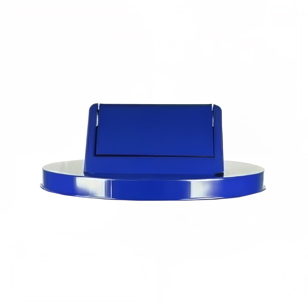 Witt Round Swing Top Trash Can Lid - Metal, Blue (SWT55BL)