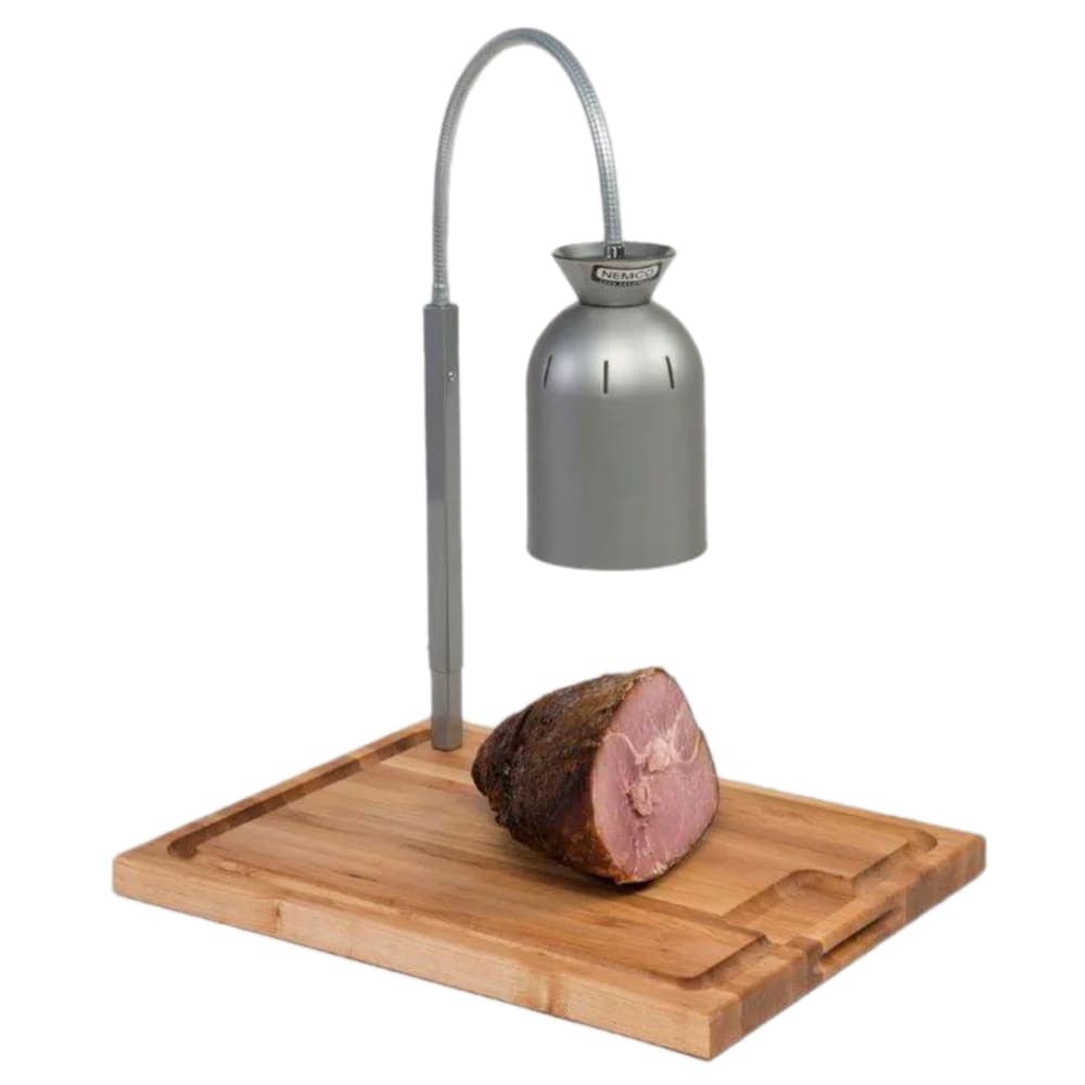 Nemco 6016 1 Bulb Carving Station w/ Adjustable Flex Mount & Wooden Cutting Board, 120v